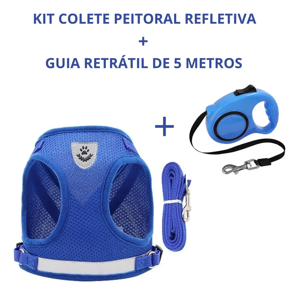 Kit Peitoral+Guia Retrátil