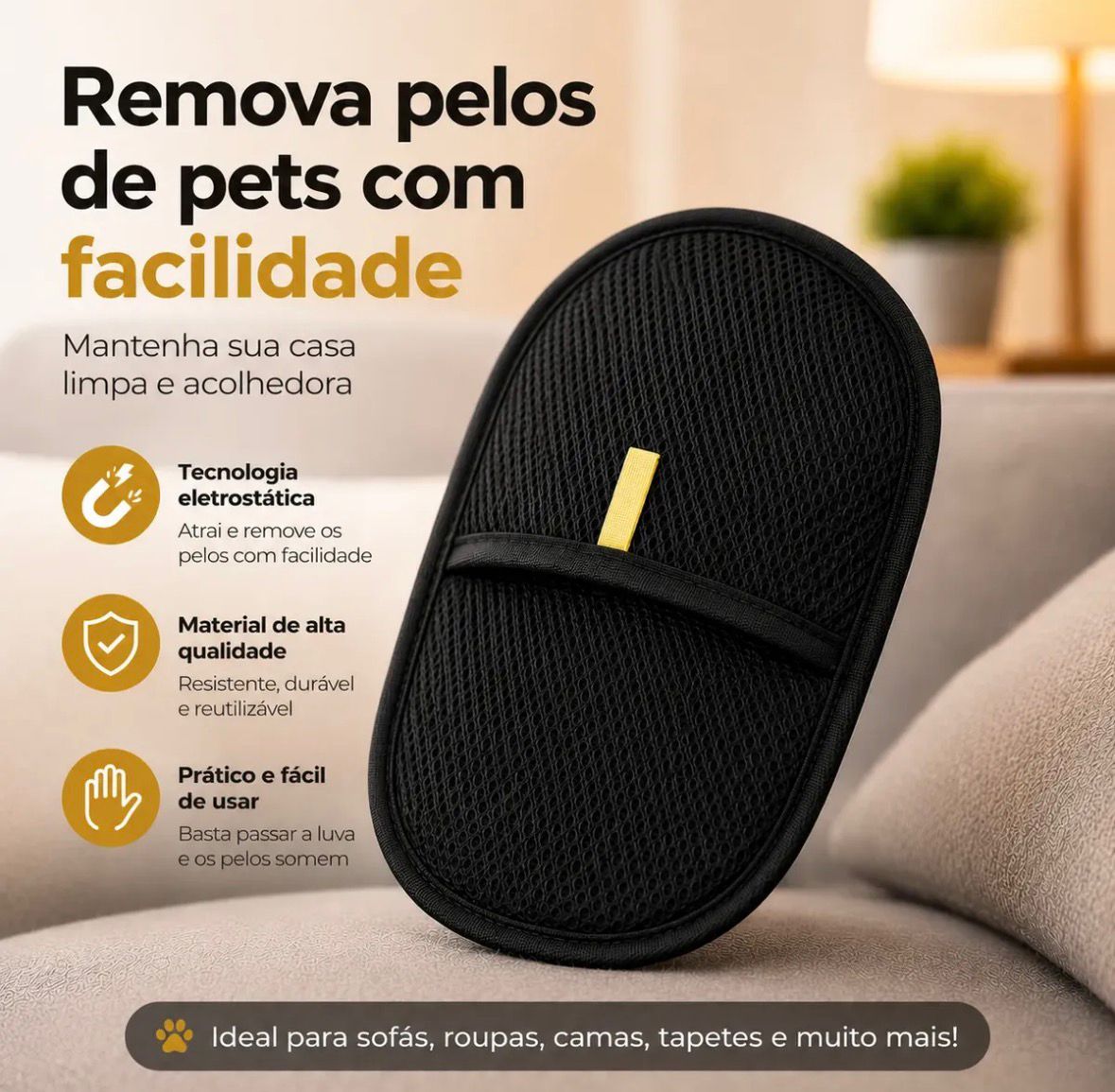 Luva Limpa Pelos